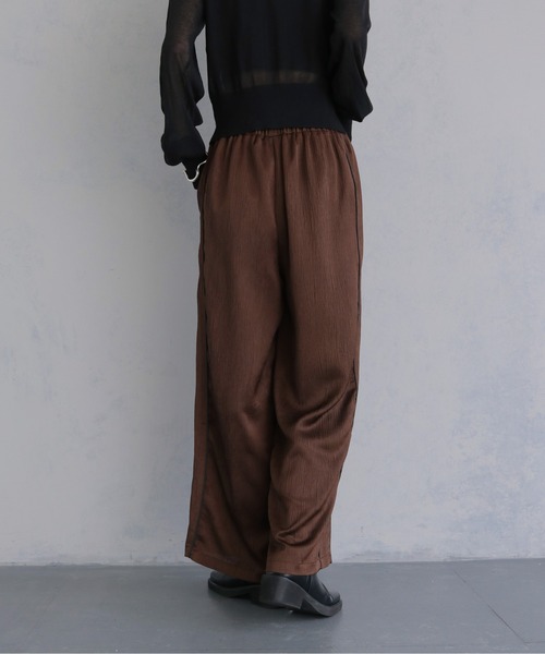 &g'aime(アンジェム)の「【&g'aime 】サテンラインパンツ Satin Side Stripe Pants(その他パンツ・レディース・ブラック/ベージュ/ブラウン・FREE)」の20枚目の写真