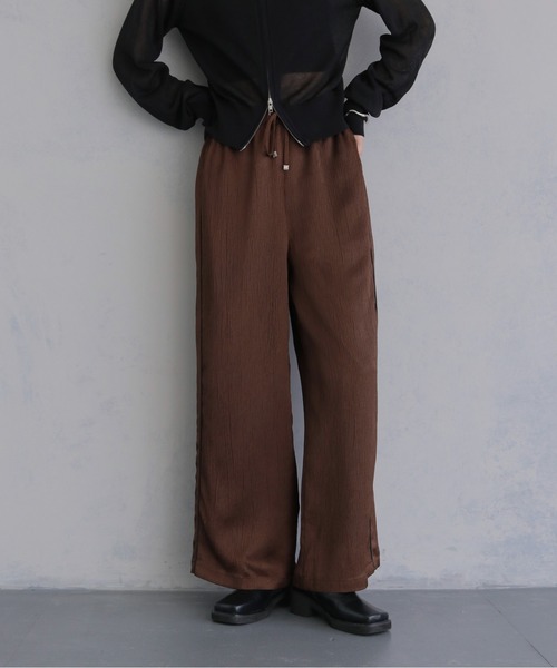 &g'aime(アンジェム)の「【&g'aime 】サテンラインパンツ Satin Side Stripe Pants(その他パンツ・レディース・ブラック/ベージュ/ブラウン・FREE)」の17枚目の写真