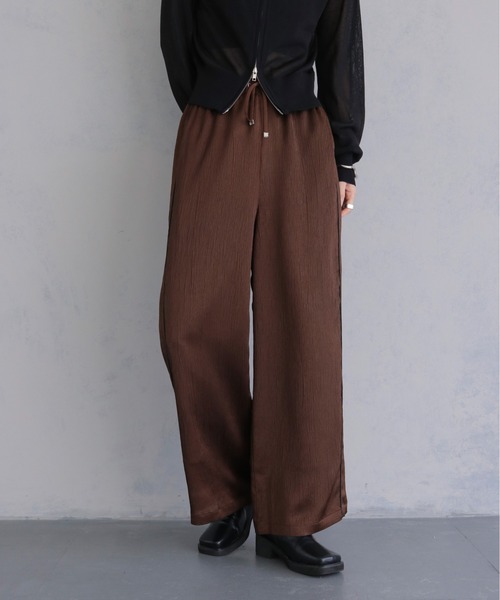 &g'aime(アンジェム)の「【&g'aime 】サテンラインパンツ Satin Side Stripe Pants(その他パンツ・レディース・ブラック/ベージュ/ブラウン・FREE)」の16枚目の写真