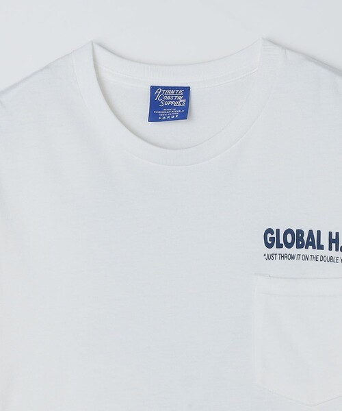 SHIPS（シップス）の「Atlantic Coastal Supplies: GLOBAL HQ TEE SHORT SLEEVE（Tシャツ/カットソー・メンズ・ホワイト・LARGE/MEDIUM/X-LARGE）」の3枚目の写真