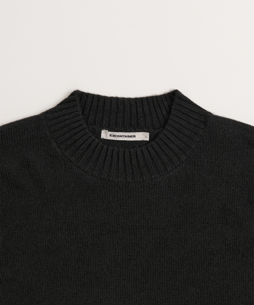 EXCONTAINER(エックスコンテナ)の「モックネック クロップドニット (BLACK)(ニット/セーター・メンズ・その他・MEDIUM/LARGE/X-LARGE)」の3枚目の写真