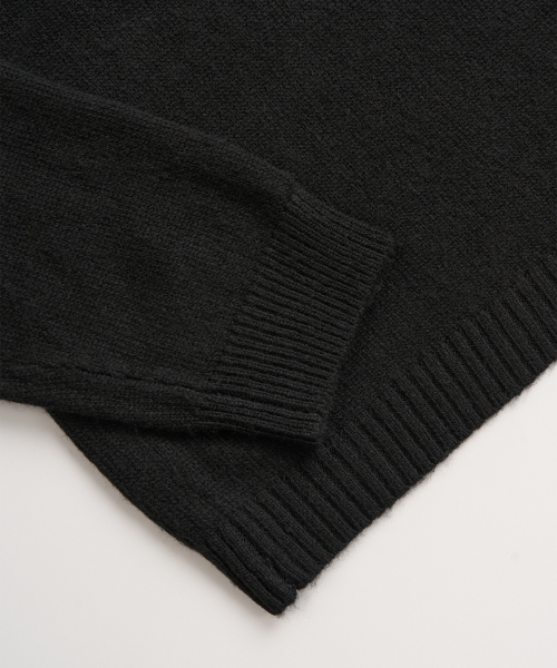 EXCONTAINER(エックスコンテナ)の「モックネック クロップドニット (BLACK)(ニット/セーター・メンズ・その他・MEDIUM/LARGE/X-LARGE)」の4枚目の写真
