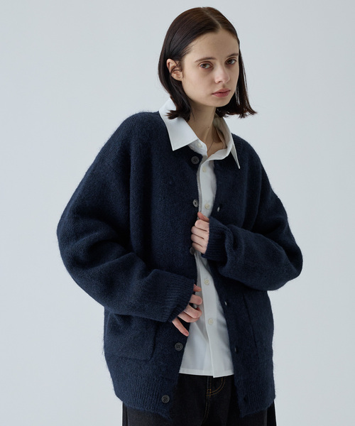 VELNUS（ベルナス）の「【VELNUS】Wool-Blend Short Crew Neck Cardigan/ウールミックスショートクルーネックカーディガン（カーディガン/ボレロ・メンズ・ブラック/ネイビー/グレー・S/M/L）」の3枚目の写真