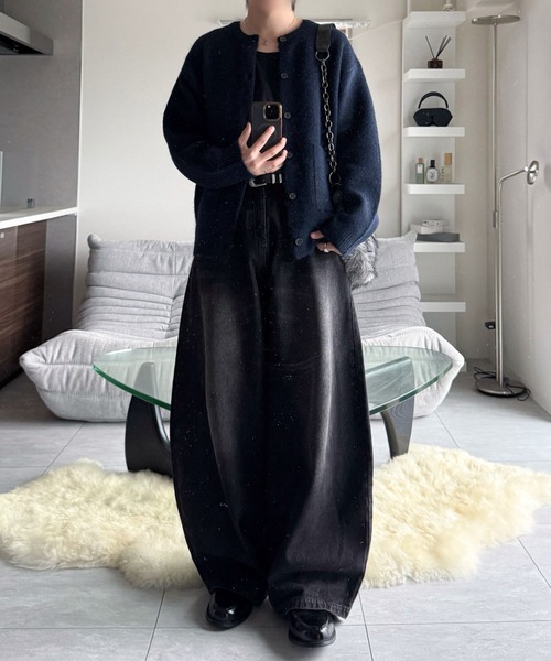 VELNUS（ベルナス）の「【VELNUS】Wool-Blend Short Crew Neck Cardigan/ウールミックスショートクルーネックカーディガン（カーディガン/ボレロ・メンズ・ブラック/ネイビー/グレー・S/M/L）」の20枚目の写真