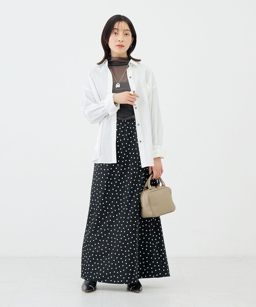 NOLLEY’S Sophi(ノーリーズソフィ)の「ウォッシャブルTCブロードオーバーシャツ(シャツ/ブラウス・レディース・イエロー/サックスブルー/ホワイト・36/38)」の9枚目の写真