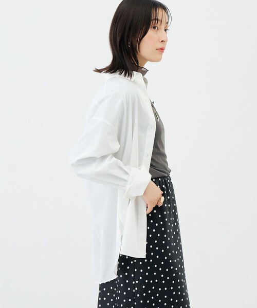 NOLLEY’S Sophi(ノーリーズソフィ)の「ウォッシャブルTCブロードオーバーシャツ(シャツ/ブラウス・レディース・イエロー/サックスブルー/ホワイト・36/38)」の13枚目の写真