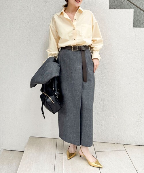 NOLLEY’S Sophi(ノーリーズソフィ)の「ウォッシャブルTCブロードオーバーシャツ(シャツ/ブラウス・レディース・イエロー/サックスブルー/ホワイト・36/38)」の15枚目の写真