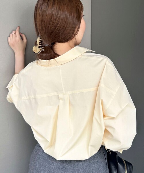 NOLLEY’S Sophi(ノーリーズソフィ)の「ウォッシャブルTCブロードオーバーシャツ(シャツ/ブラウス・レディース・イエロー/サックスブルー/ホワイト・36/38)」の18枚目の写真