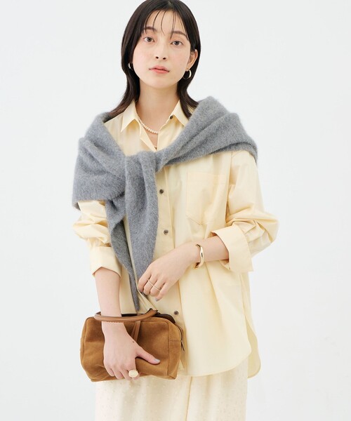 NOLLEY’S Sophi(ノーリーズソフィ)の「ウォッシャブルTCブロードオーバーシャツ(シャツ/ブラウス・レディース・イエロー/サックスブルー/ホワイト・36/38)」の21枚目の写真