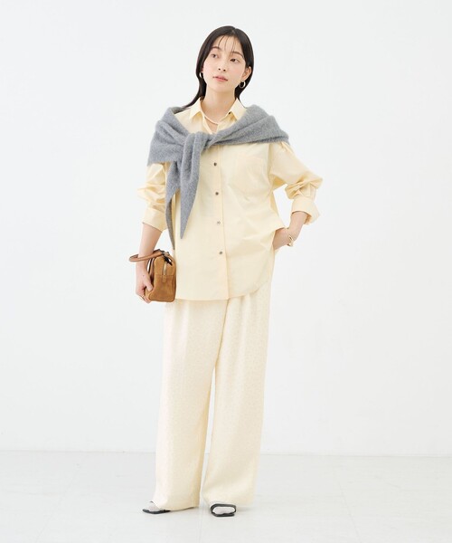NOLLEY’S Sophi(ノーリーズソフィ)の「ウォッシャブルTCブロードオーバーシャツ(シャツ/ブラウス・レディース・イエロー/サックスブルー/ホワイト・36/38)」の22枚目の写真
