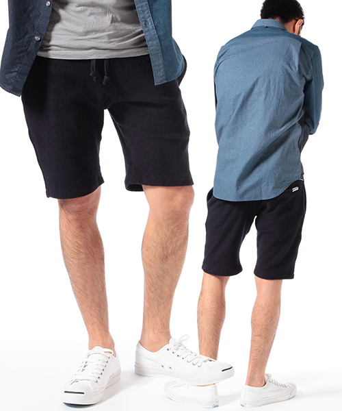 B:MING by BEAMS（ビーミングバイビームス）の「【Smart5月号掲載】RUSSEL ATHLETIC×ビーミング by ビームス / 別注 両面パイルショーツ（その他パンツ・メンズ・オフホワイト/グレー/キャメル/ネイビー・LARGE/SMALL/MEDIUM）」の3枚目の写真