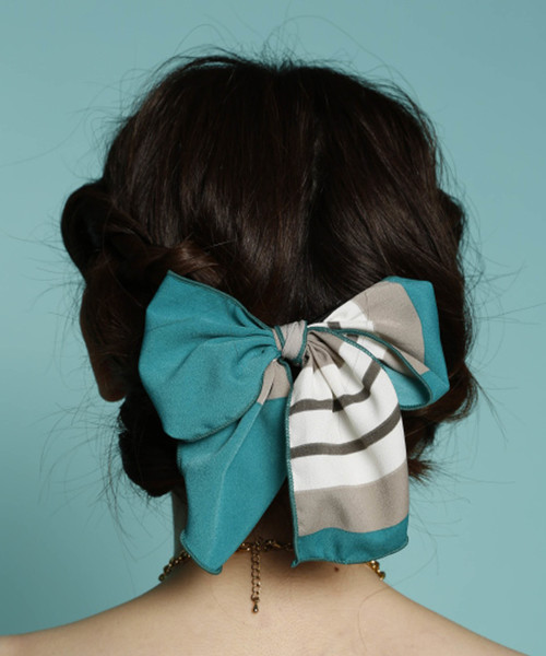 PLAIN CLOTHING（プレーンクロージング）の「マルチボーダーヘアゴム（ヘアゴム・レディース・イエロー/グリーン/ピンク・FREE）」の2枚目の写真