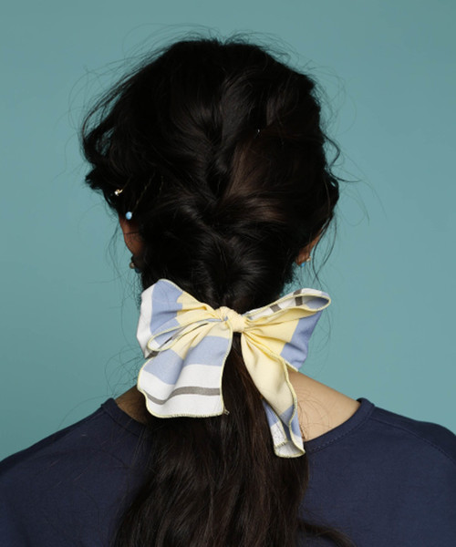 PLAIN CLOTHING（プレーンクロージング）の「マルチボーダーヘアゴム（ヘアゴム・レディース・イエロー/グリーン/ピンク・FREE）」の9枚目の写真