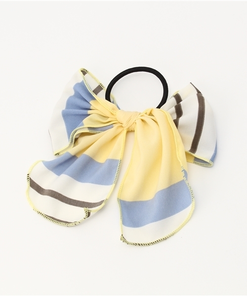 PLAIN CLOTHING（プレーンクロージング）の「マルチボーダーヘアゴム（ヘアゴム・レディース・イエロー/グリーン/ピンク・FREE）」の13枚目の写真