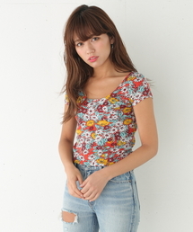 SLY | RETRO FLOWER TEREKO T/SH(Tシャツ/カットソー)