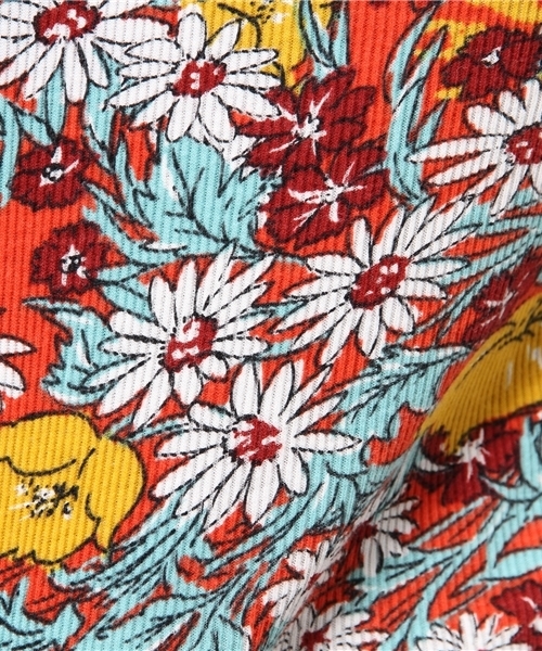 SLY（スライ）の「RETRO FLOWER TEREKO T/SH（Tシャツ/カットソー・レディース・ブルー/オレンジ・2/1）」の9枚目の写真