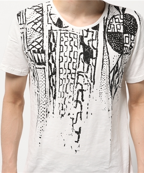 チャイハネ（チャイハネ）の「【チャイハネ】エスニックプリント メンズＴシャツ（Tシャツ/カットソー・メンズ・ブラック/ブルー/ホワイト・FREE）」の5枚目の写真