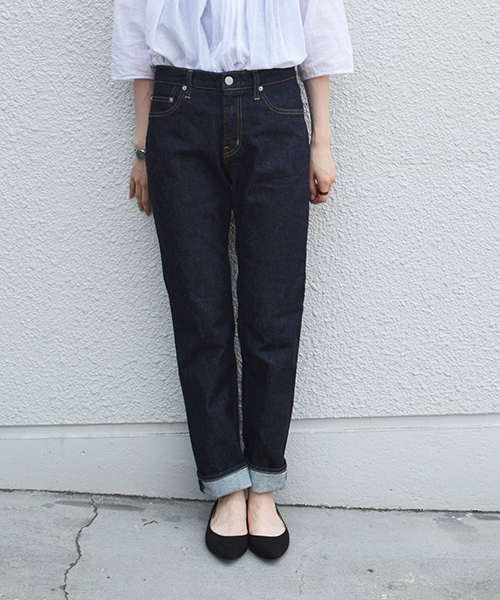 liflattie ships（リフラティ シップス）の「liflattie ships:12OZ ワンウォッシュ デニムパンツ ◇（デニムパンツ・レディース・ネイビー・SMALL/MEDIUM/LARGE）」の2枚目の写真