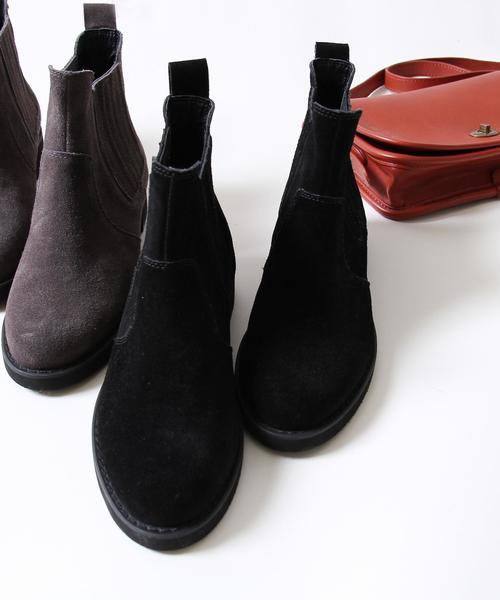 coen（コーエン）の「スエードサイドゴアブーツ（ブーツ・レディース・ブラウン/グレー/ブラック・LARGE/SMALL/MEDIUM）」の2枚目の写真