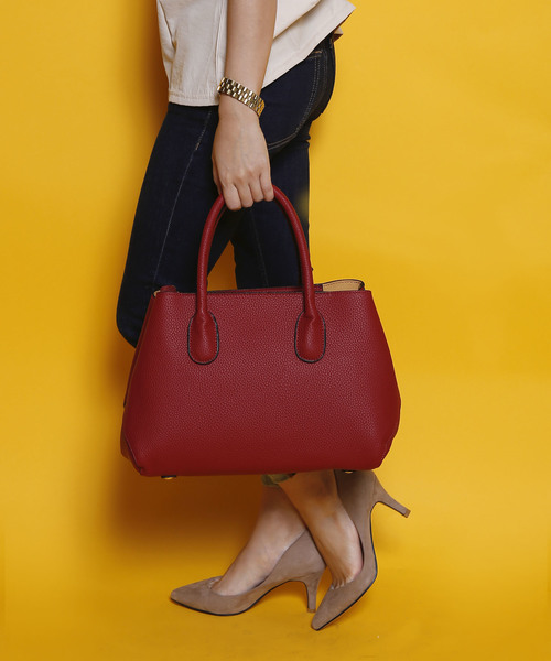 PLAIN CLOTHING(プレーンクロージング)の「【片瀬那奈さん着用】ミドルハンドバッグ/ショルダーバッグ【PALIN CLOTHING】(ハンドバッグ・レディース・ブラック/レッド/ブラウン/ネイビー・FREE)」の16枚目の写真