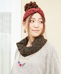 チャイハネ | 【チャイハネ】ぽんぽんフェルトロングネックレス(ネックレス)