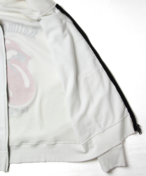 JACKROSE（ジャックローズ）の「The Rolling Stones ハイダメージZIPパーカー（パーカー・メンズ・ホワイト/グレー/ブラック・L/XL/M）」の8枚目の写真