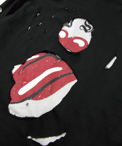 JACKROSE（ジャックローズ）の「The Rolling Stones ハイダメージZIPパーカー（パーカー・メンズ・ホワイト/グレー/ブラック・L/XL/M）」の16枚目の写真