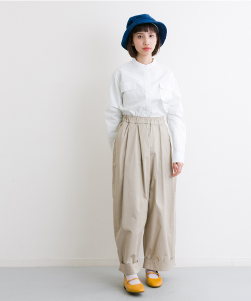 MERLOT（メルロー）の「裾ダブルタックワイドパンツ2224（その他パンツ・レディース・ベージュ/ネイビー/グリーン/ライトブルー/オフホワイト/ベージュ系その他/カーキ・FREE）」の17枚目の写真