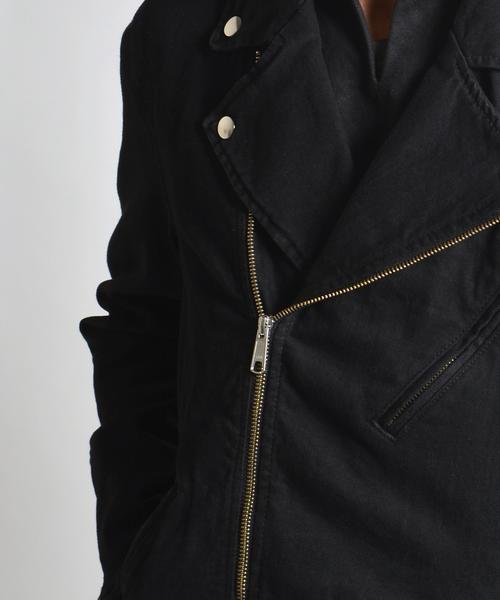 セール】SHIPS JET BLUE: ブラックデニム ダブルライダース セール】SHIPS JET BLUE: ブラックデニム ダブルライダース