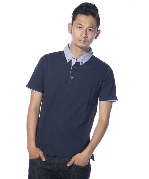 BEAMS(ビームス)の「BEAMS / 布帛襟ポロ(ポロシャツ・メンズ・ホワイト/ライトグレー/ブラック/ネイビー・SMALL/MEDIUM/LARGE)」の4枚目の写真