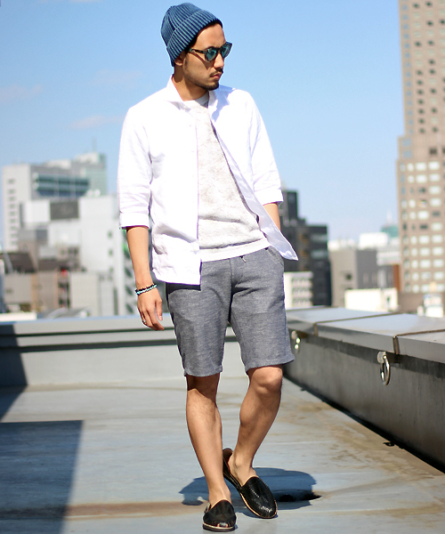 glory crew(グローリークルー)の「T/Rダブルフェイスショーツ(その他パンツ・メンズ・ネイビー/ホワイト/ブラック・S/L/M)」の4枚目の写真