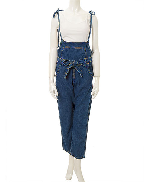 fifth(フィフス)の「キャミソールデザインコンビネゾン(つなぎ/オールインワン・レディース・ブルー/ブラック・LARGE/MEDIUM/SMALL)」の2枚目の写真