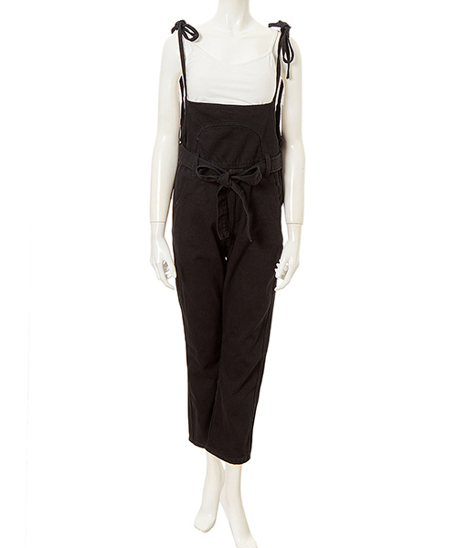 fifth(フィフス)の「キャミソールデザインコンビネゾン(つなぎ/オールインワン・レディース・ブルー/ブラック・LARGE/MEDIUM/SMALL)」の3枚目の写真