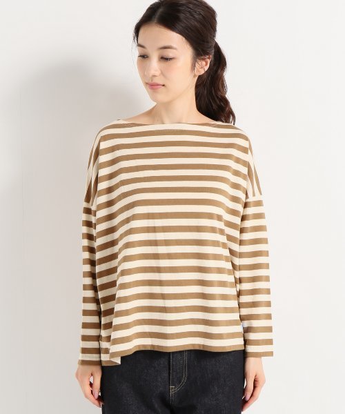 ORCIVAL(オーシバル)の「ORCIVAL ボーダー9分袖T◆(Tシャツ/カットソー・レディース・ブラウン/グリーン/キャメル/レッド・FREE)」の15枚目の写真