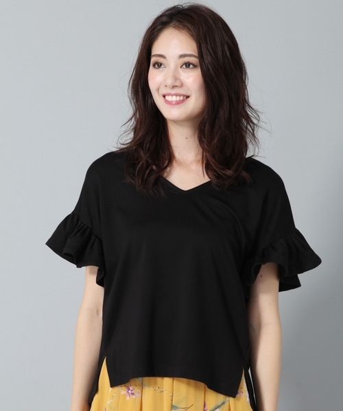 Andemiu（アンデミュウ）の「ソデフリルアクセツキＴＯＰＳ767615（シャツ/ブラウス・レディース・グリーン/ホワイト/ブラック・FREE）」の22枚目の写真