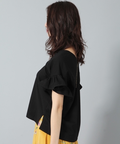 Andemiu（アンデミュウ）の「ソデフリルアクセツキＴＯＰＳ767615（シャツ/ブラウス・レディース・グリーン/ホワイト/ブラック・FREE）」の11枚目の写真