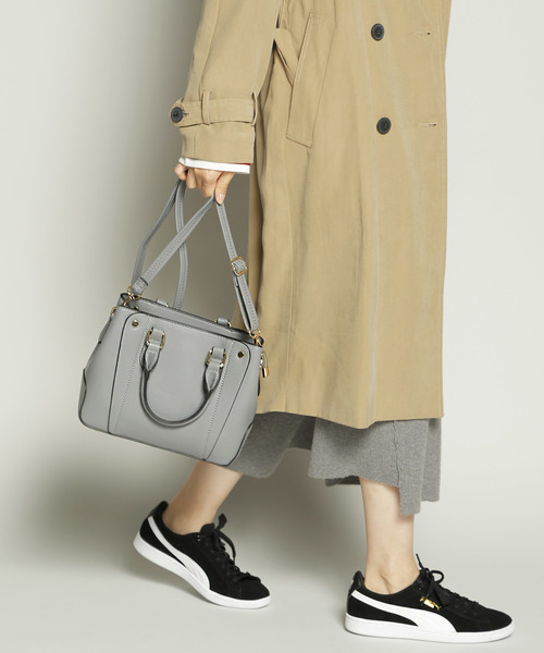 PLAIN CLOTHING（プレーンクロージング）の「マニッシュ2wayショルダー【PLAIN CLOTHING】（ショルダーバッグ・レディース・ネイビー/グレー/ブラック/ベージュ・FREE）」の16枚目の写真