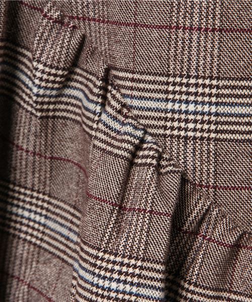 MERLOT（メルロー）の「チェック柄アシメフリルスカート1340（スカート・レディース・ブラウン/グレー・FREE）」の9枚目の写真