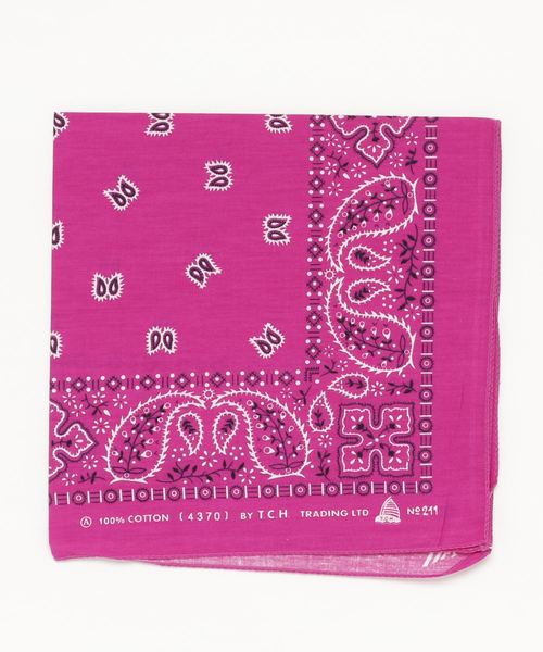 チャイハネ（チャイハネ）の「【チャイハネ】ペイズリープリントバンダナ（バンダナ/スカーフ・レディース・ブラック/ブルー/グリーン/ミント/ネイビー/パープル/レッド/ホワイト/ワインレッド/イエロー・FREE）」の7枚目の写真