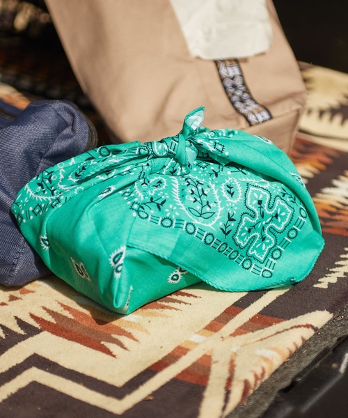 チャイハネ（チャイハネ）の「【チャイハネ】ペイズリープリントバンダナ（バンダナ/スカーフ・レディース・ブラック/ブルー/グリーン/ミント/ネイビー/パープル/レッド/ホワイト/ワインレッド/イエロー・FREE）」の16枚目の写真