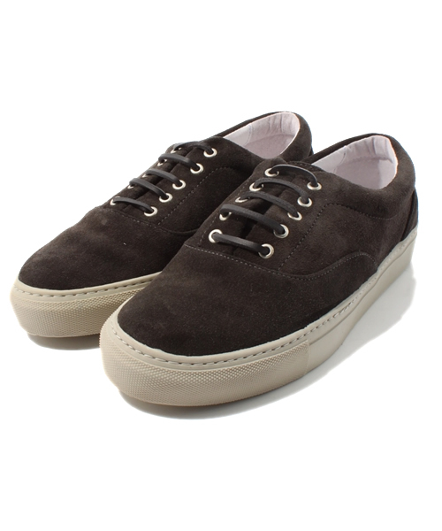 JOURNAL STANDARD（ジャーナルスタンダード）の「●スエード クロスステッチ スニーカー（スニーカー・メンズ・ネイビー/グリーン/レオパード/ウッド/タン/スミクロ・40/42/41）」の2枚目の写真