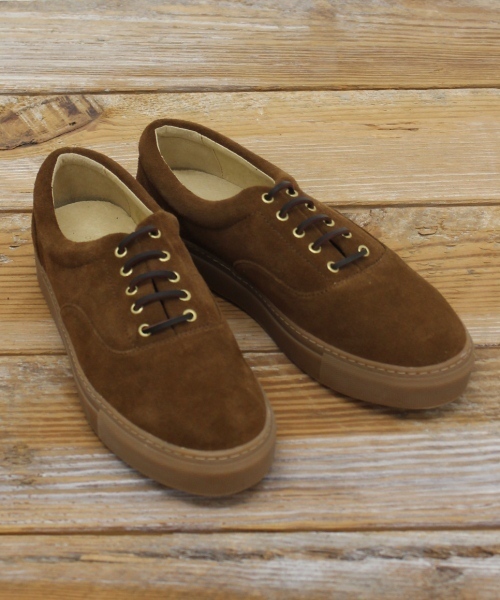 JOURNAL STANDARD（ジャーナルスタンダード）の「●スエード クロスステッチ スニーカー（スニーカー・メンズ・ネイビー/グリーン/レオパード/ウッド/タン/スミクロ・40/42/41）」の3枚目の写真
