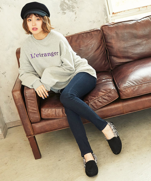 KOBE LETTUCE(コウベレタス)の「【ボア中敷きSET】折り返しデザインあったかファーローファー(ローファー・レディース・ベージュ/パープル/グレー/ブラック/ブラック系その他/チェック・L/LL/M/S)」の18枚目の写真