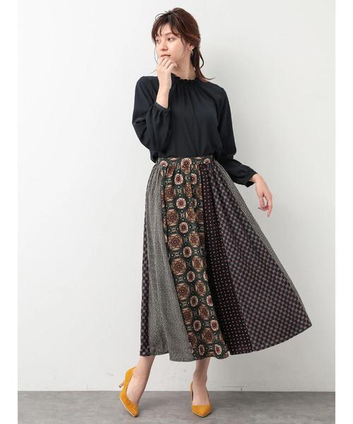 YECCA VECCA（イェッカヴェッカ）の「・フリルハイネックブラウス（シャツ/ブラウス・レディース・ネイビー/イエロー/アイボリー・FREE）」の10枚目の写真