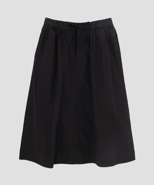 MHL.(エムエイチエル)の「COTTON RAMIE TOUGH POPLIN(スカート・レディース・ブラック/オリーブドラブ・1/2/3)」の1枚目の写真