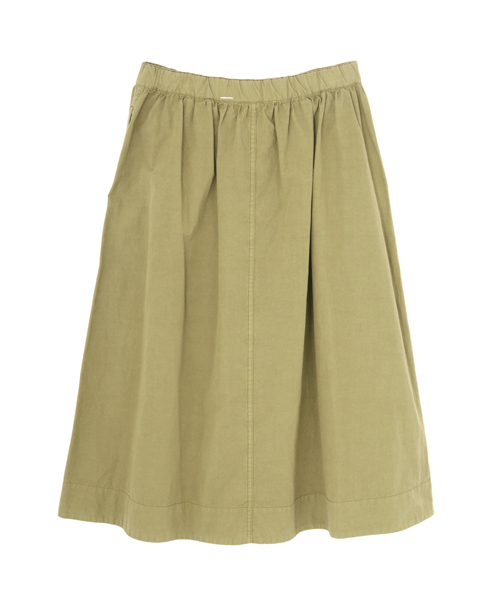 MHL.(エムエイチエル)の「COTTON RAMIE TOUGH POPLIN(スカート・レディース・ブラック/オリーブドラブ・1/2/3)」の6枚目の写真