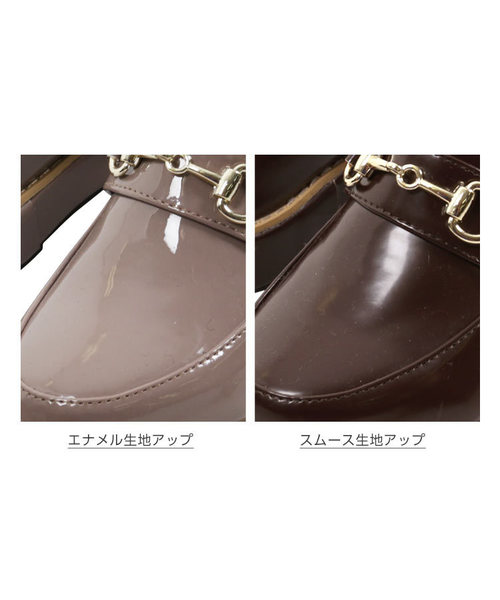 KOBE LETTUCE(コウベレタス)の「ビット付き厚底ローファー(ローファー・レディース・ブラック/ブラウン/グレイッシュベージュ・LL/S/M/L)」の4枚目の写真