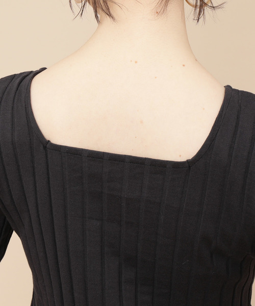 ADAM ET ROPE'（アダムエロペ）の「ワイドトタンテレコＴシャツ（Tシャツ/カットソー・レディース・ホワイト/ピンク/スミクロ・FREE）」の18枚目の写真