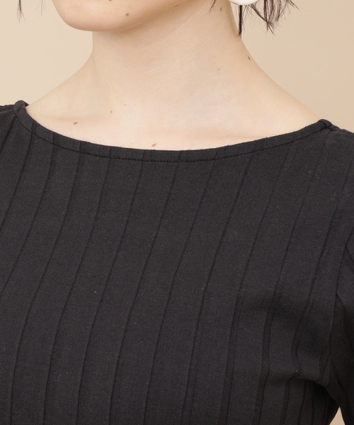 ADAM ET ROPE'（アダムエロペ）の「ワイドトタンテレコＴシャツ（Tシャツ/カットソー・レディース・ホワイト/ピンク/スミクロ・FREE）」の20枚目の写真