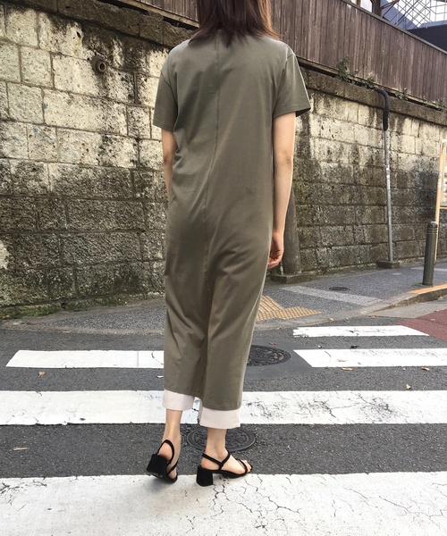 Culture Medium（カルチャーミディアム）の「40s綿天竺フロントツイストワンピース（ワンピース・レディース・ホワイト/テラコッタ/ライトベージュ/カーキ/ブラック・FREE）」の12枚目の写真